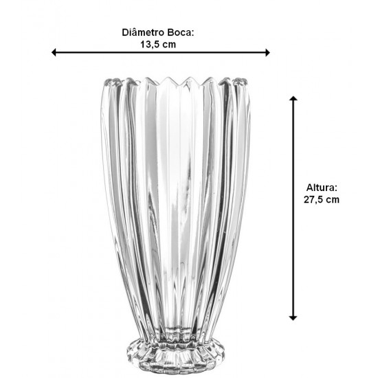 Vaso 13,5x27,5cm De Cristal Ecológico Geneva